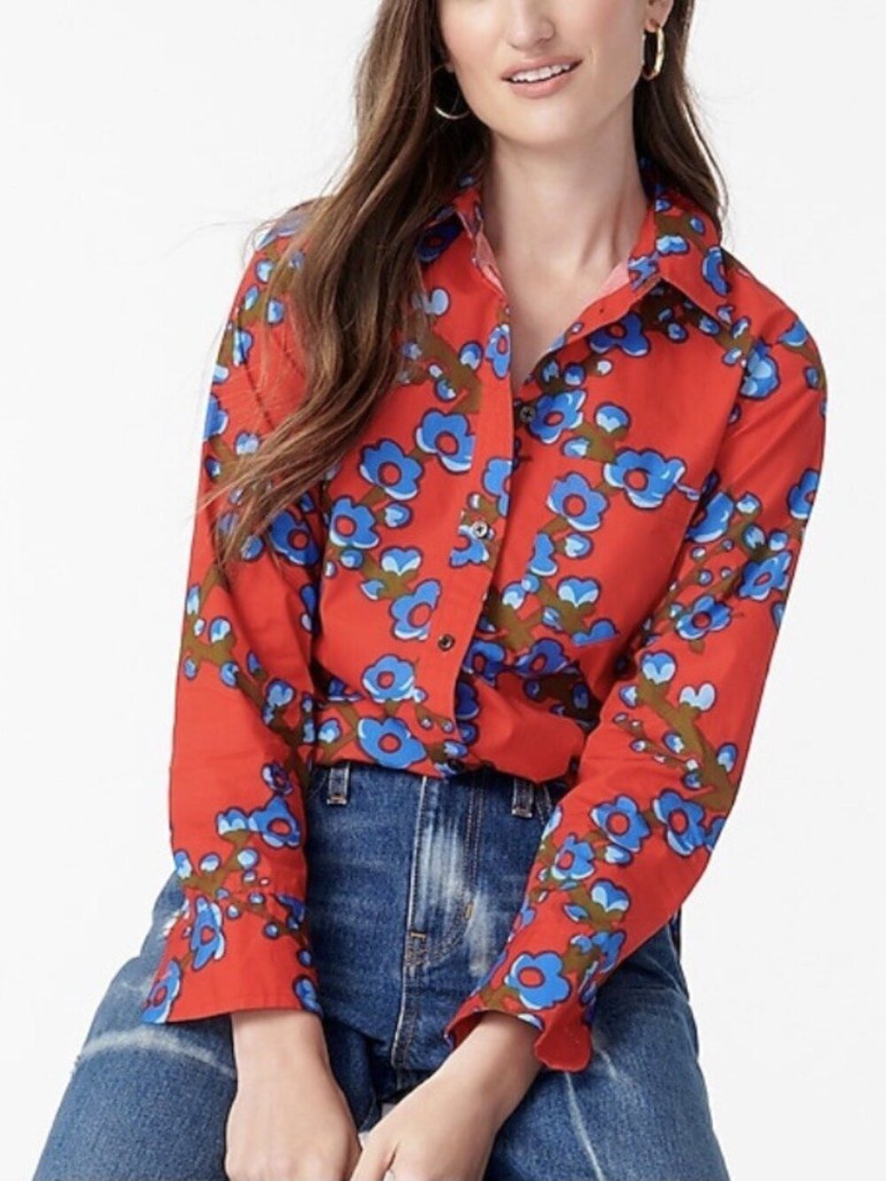 J.Crew Collection Floral Lattice Top
